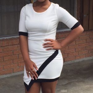 White & Black Dress